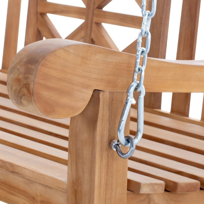 Schaukelbank Teakholz Hängung