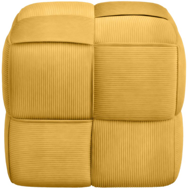 Fortuna - Würfel-Sitzhocker aus Cord