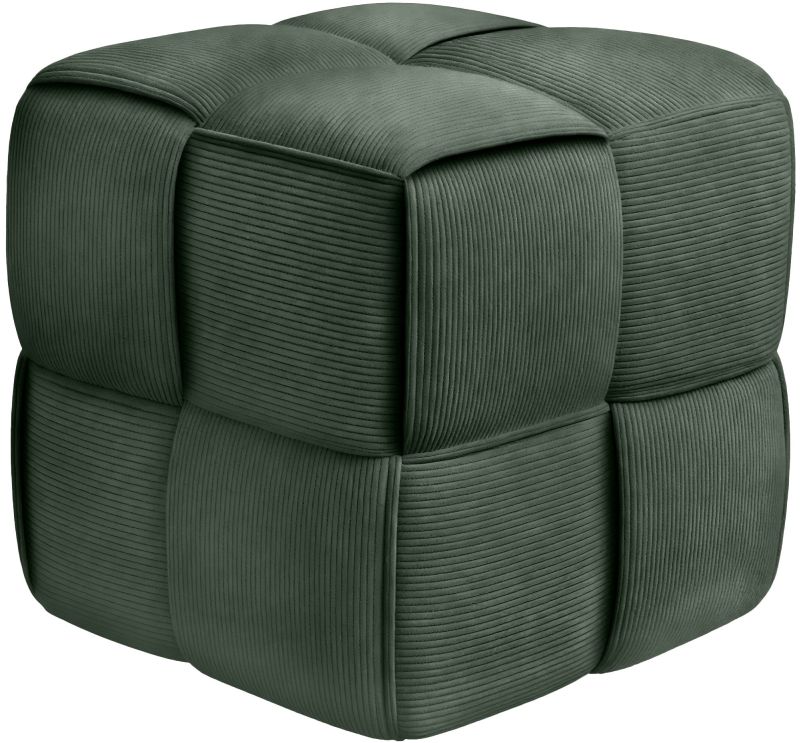 Fortuna - Würfel-Sitzhocker aus Cord