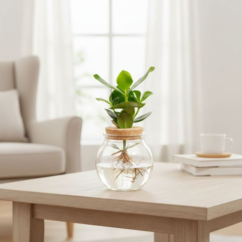 Hydropflanze Clusia im Bolglas