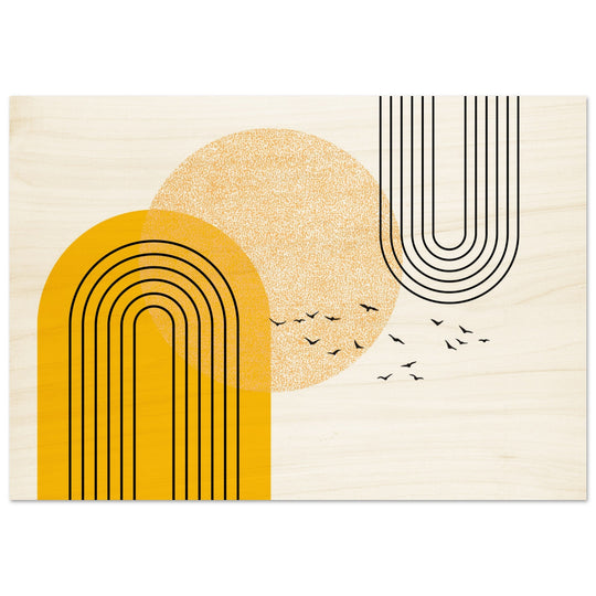 Modernes Wandbild auf Holz gedruckt: Golden Morning