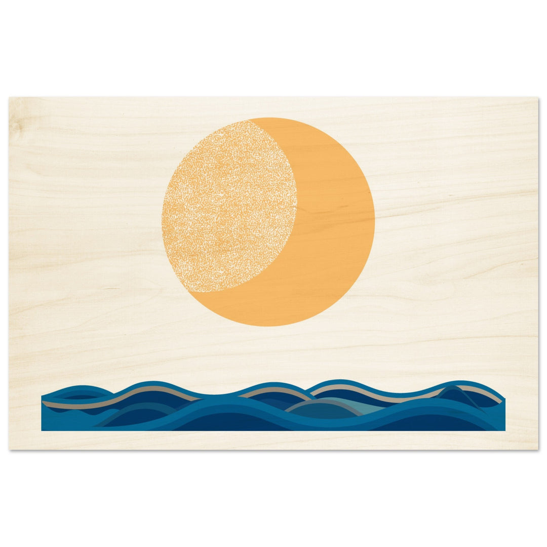 Modernes Wandbild auf Holz gedruckt: Midnight Ocean